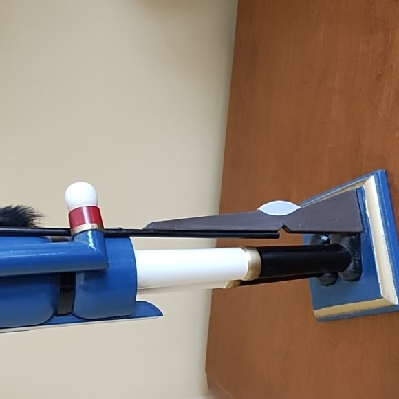 Nutcracker Guard Uniform Rifle Solid Wood Soldier Blue Red Gold Black White - Picture 5 of 9